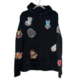 185 Psycho Bunny x Daddy Yankee Collab Patchwork Sweatshirt Size M